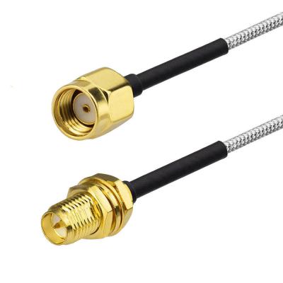 China RF SMA Reverse Bias Connector Male Female Bulkhead For RG316 Cable Jumper for sale