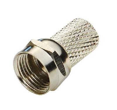 China Brass F connectors for standard single cable RG6 or WF100 for sale