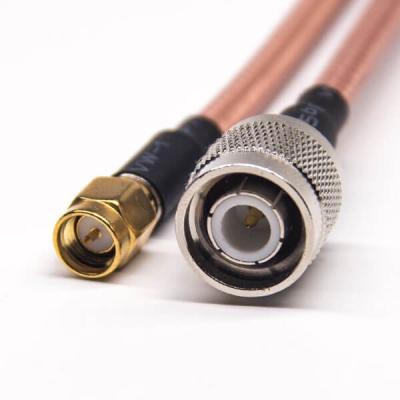 China TNC Brass Type Male To SMA Male Connector For RF Coaxial Cable RG142 for sale