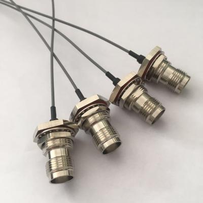 China TNC Brass Waterproof Female 50ohm Connector To Ufl Mhf4 With RF 1.37mm Coaxial Cable 6GHz for sale