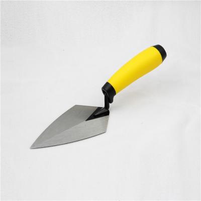 China Carbon Steel Cornered Masonry Forged Trowel With Soft Rubber Grip for sale