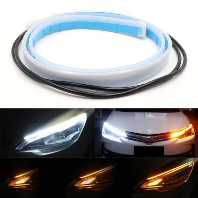 China Silicon+LED Tear eye lamp decoration day running light dual color belt steering car LED silicone light guide strip for sale