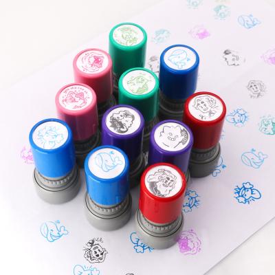 China Other Custom Round Stamp Pre-inked Office Instant Stamp for Teacher Self Inking Stamps for sale