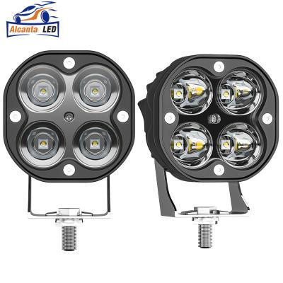 China 3 Inch Aluminum 40W Led Work Light Guide 12V 24V Fog Lamp Driving Lights White Square Optical Yellow Spotlight For Car 4x4 Tractors Motorcycle 4WD for sale