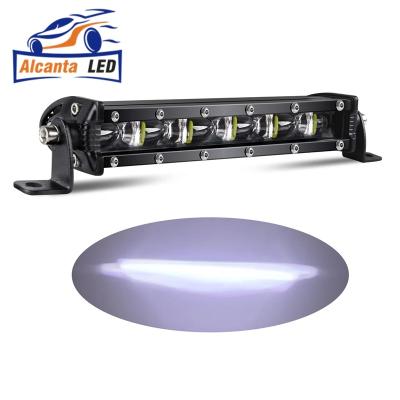 China Car Exterior Lighting Single Row LED Light Bar Slim 7 Inch Light Bar Off Road Driving Work Lights With 6D Lens For Truck Car Cabin Boat ATV UTV for sale