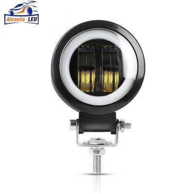 China Aluminum Alloy 3 Inch 20W 7D Lens Round LED Work Angel Eyes Spotlights Fog Light Lights Waterproof For Motorcycle Car Off-Road Truck ATV 12V 24V for sale