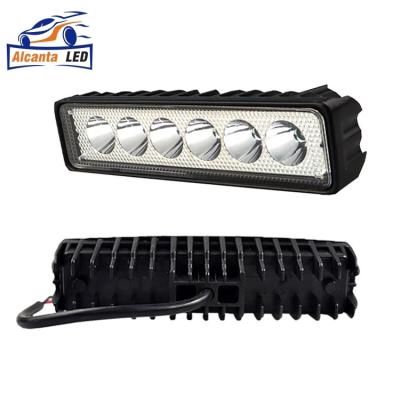 China Universal Alcanta LED Bar 7 Inch 18W Offroad LED Light Bar For Car Boat 4x4 Truck Atv Spot 12V 24V LED Work Light Bar for sale