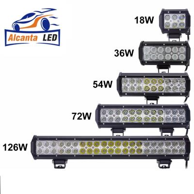 China Truck 4 7 9 12 20 Inch 18W 36W 54W 72W 126W LED Work Light LED Bar Light For Motorcycle Tractor Boat Off Road 4WD 4x4 Truck SUV ATV for sale