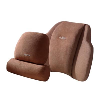 China Business/Quees Car Neck Pillow Newly Style Car Seat Office Chair Luxury Breathable Soft Lumbar Pillow Full Back Pain Relieve Support Cushion for sale