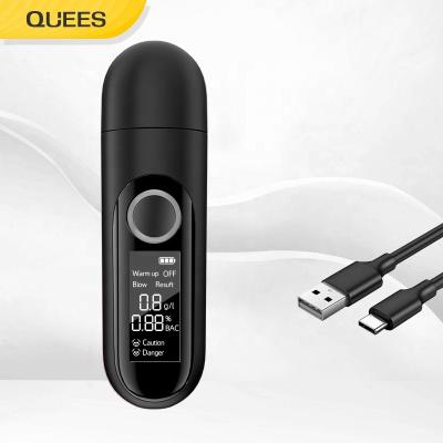 China ABS+PC Quees portable handheld digital breathalyzer breath alcohol tester for drunk driving or alcohol breathalyzer for sale