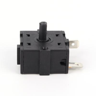 China YAOHUI A10 Rotary Switch 6a 250v T85 Black Rotary Switch 3 Pins For Fan YHR03 for sale