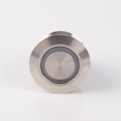 China 30mm Security Stainless Steel Self Lock Waterproof Push Button Switch for sale