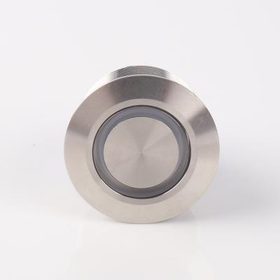 China Waterproof Stainless Steel 28mm Momentary With Light Weight Single Row Toilet Self Locking Knob for sale