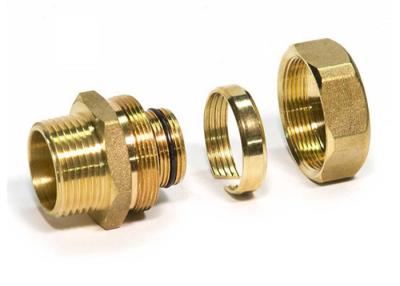 China Brass Precision CNC Turned Parts Fastener Compression Fitting  for Thermocouple for sale