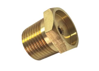 China Custom Precision CNC Fittings / Brass Hexagon Fittings with Thread Hole for sale