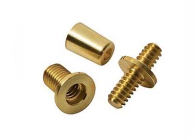 China Custom Brass CNC Lathe Turning Parts +/- 0.002mm Tolerance OEM or ODM for sale