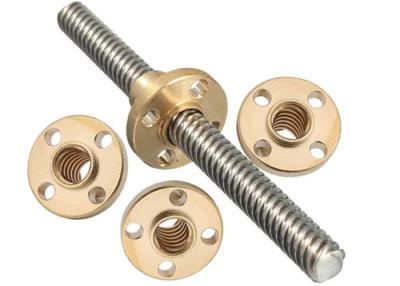 China Precision CNC Milling Parts 8mm T Type Brass Lead Screw Nut for 3D Printer for sale