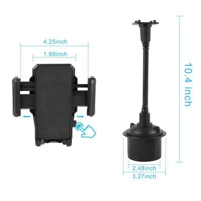 China Rubber to Universal Non-Slip Adjustable Gooseneck Car Phone Cup Holder Portable Car Mount Holder for iPhone XS XR X 8 8plus 7 7plus for sale