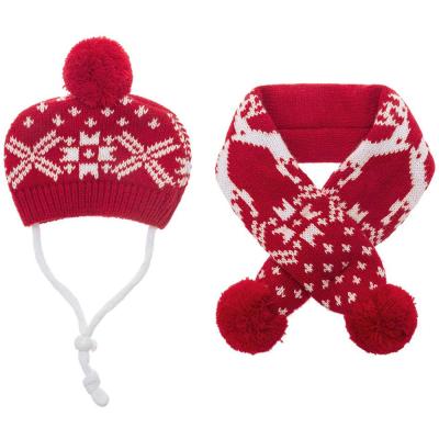 China Stocked Pet Christmas Knit Clothes Snowflake Pattern Dog Winter Clothes Small Dogs Pet Clothes for sale