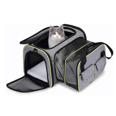 China Breathable Pet Accessories Dog Travel Carriers Shipping Available Pet Carriers Travel Suitcase For Cat for sale