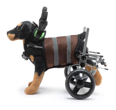 China Hind Legs Auxiliary General Paralysis Viable Adjustable Training Scooter Aluminum Disabled Rehabilitation Dog Wheelchair for sale