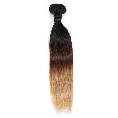 China Good Texture Can Keep Apple Girl Dropshipping Wholesale Peruvian Hair Raw Virgin Long Time Cuticle Aligned Hair 1B/4/27 Ombre Color Straight Hair Bundles for sale