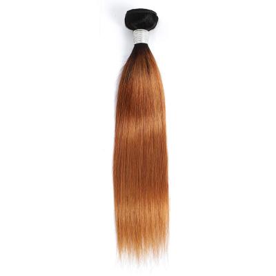 China Good Texture Can Keep Long Time Wholesale Dropshipping Virgin Cuticle Aligned Raw Indian Straight Hair Bundles 1B/30 Ombre Hair Extension Hair Bundles for sale