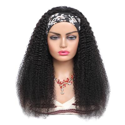 China Good texture can keep long time wigs new headband curly curly hair wig wholesale raw indian wigs Apple girl headband hair wigs for black women for sale