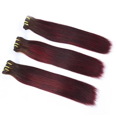 China Good Texture Can Keep Apple Girl Long Time Wholesale Ombre Cuticle Aligned Hair Brazilian Hair Extensions Two Toned Colored No Shedding No Tangle #4/99J for sale