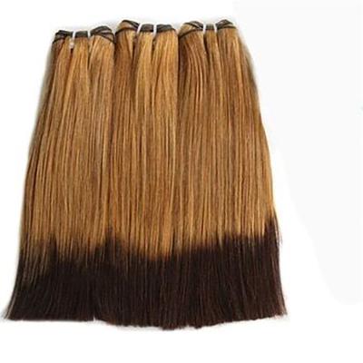 China Good Texture Can Keep Wholesale 2 Tone Bundle Virgin Hair Vendor Ombre Long Time Dropshipping Hair Extensions Double Drawn Bone Straight Hair #27/1B Cheap for sale