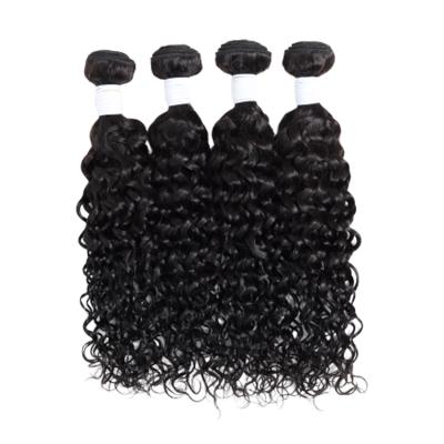 China Cheap Price Attractive Non Remy Apple Girl Hair Raw Indian Water Wave Hair Bundles Weave Thick Virgin Hair Extension for sale