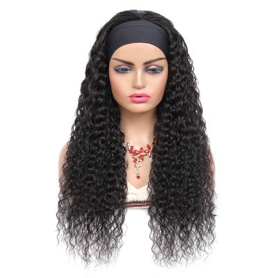 China Cheap Water Wave Apple Girl Headband For Wigs Virgin Water Wave Cuticle Aligned Hair Wig Hairband Peruvian Wig For Black Women for sale