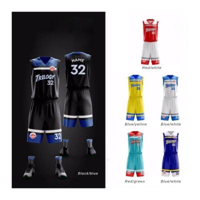 China Breathable New Design Customized Latest Mens Basketball Jersey Basketball Uniform for sale