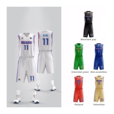 China OEM Breathable 100% Polyester Sublimation Printing Custom Adult Basketball Tank Top Uniform for sale