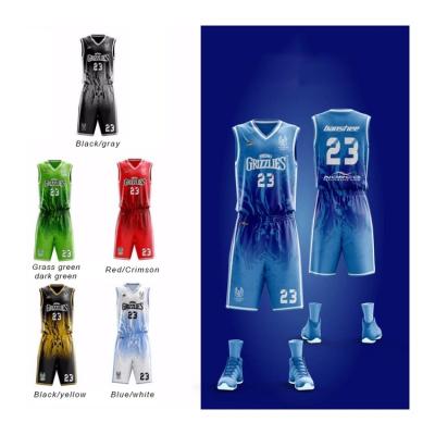 China Basketball Uniform Breathable Custom 100% Sublimated Polyester Fiber Tank Tops for sale