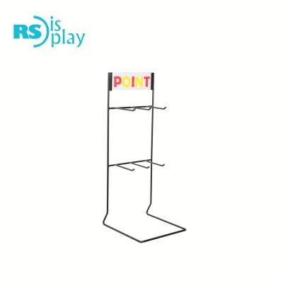 China Sturdy Metal 6 Peg White Wire Countertop Rack Display for sale