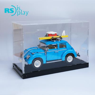 China Customized Detachable Acrylic Box Lego Model Car Display Case Dustproof Organizer For Collectibles for sale