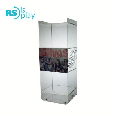 China Eye Catching Acrylic POS Display Cabinet Dustproof Curiosity Case For Collectible Stock Numbers for sale