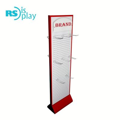 China Double sided double sided peg board panel floor rack/retail display stand/pegboard floor display stand for sale