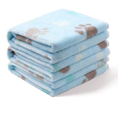 China Viable Blankets Super Soft Fluffy Fleece Pet Blanket Flannel Premium Throw For Dog Puppy Cat - Paw for sale