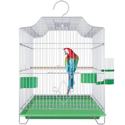 China Bird Cages Breathable Wire Plated Folding Myna Cage Thrush Pigeon Cage Hot Sale Fly for sale