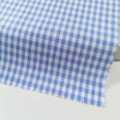 China 100%Polyester Woven Fabric, New Design Memory Plaid Style Blouse Dress Shirt Cationic Fabric for sale