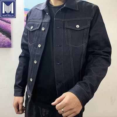 China 100% Cotton Vintage Selvedge Edge Denim Fabric Jacket Viable Oversized 15 Oz Men Outdoor for sale