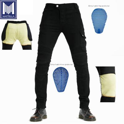 China Anti-UV Stock Price Men Gear Motorcycle Jeans Trousers Pants With CE Approved Pads With Aramid Fiber Fabric Lining for sale