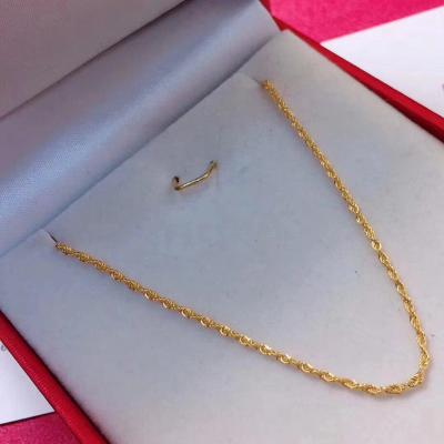 China CLASSIC 18K Gold Necklace Twisted Rope Au750 Chain Necklace Valentine's Day Gift For Women for sale