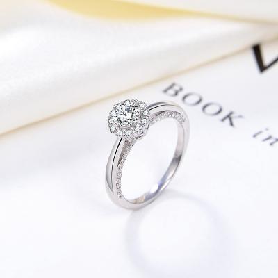 China Romantic Chinese Claw Zircon Diamond Four Platinum Factory Ring Sterling Ring Proposal Wedding Gifts Good Price for sale