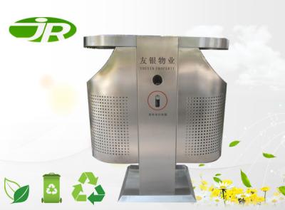 China Custom Stainless Steel Waste Bin , Outdoor Garbage Bins Ashtray for sale