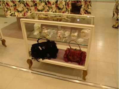 China Wooden Glass Display Cabinet  For Sale Of Bags and Clothes for sale