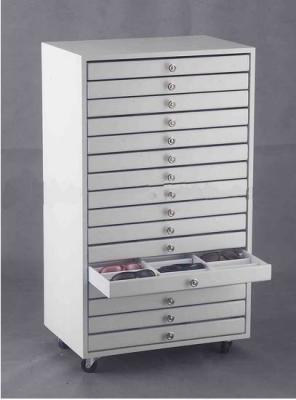 China Sunglasses MDF Wood Display Cabinets With Removable Drawers for sale