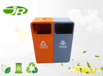 China Steel Trash Bin With Ashtary Rectangular Fire - proof For Park for sale